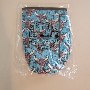 Teal Western Themed Loaded Tea Koozie - New